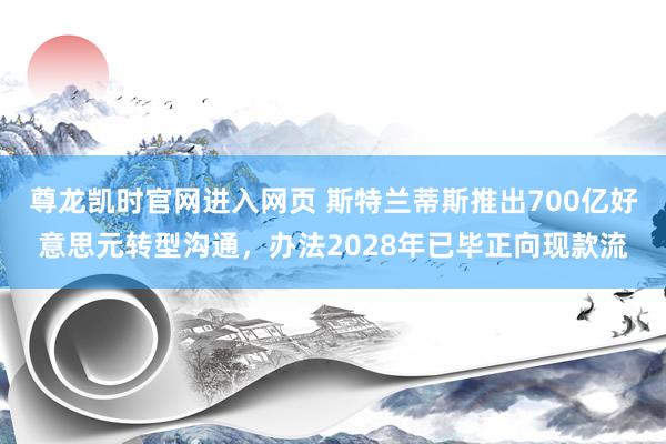 尊龙凯时官网进入网页 斯特兰蒂斯推出700亿好意思元转型沟通,办法2028年已毕正向现款流