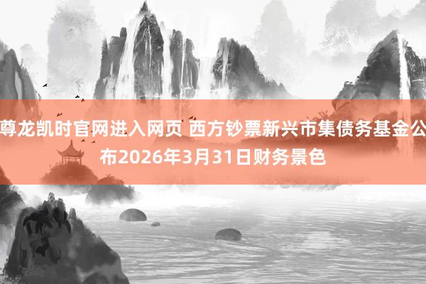 尊龙凯时官网进入网页 西方钞票新兴市集债务基金公布2026年3月31日财务景色
