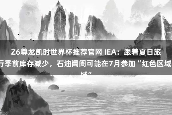 Z6尊龙凯时世界杯推荐官网 IEA:跟着夏日旅行季前库存减少,石油阛阓可能在7月参加“红色区域”