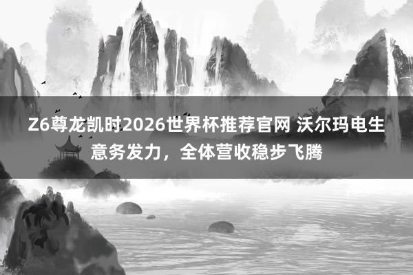 Z6尊龙凯时2026世界杯推荐官网 沃尔玛电生意务发力,全体营收稳步飞腾