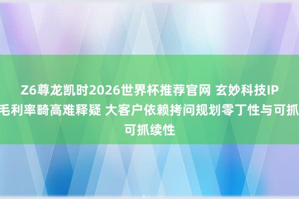 Z6尊龙凯时2026世界杯推荐官网 玄妙科技IPO:毛利率畸高难释疑 大客户依赖拷问规划零丁性与可抓续性