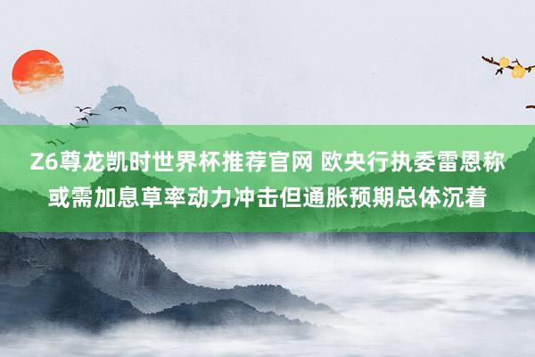 Z6尊龙凯时世界杯推荐官网 欧央行执委雷恩称或需加息草率动力冲击但通胀预期总体沉着