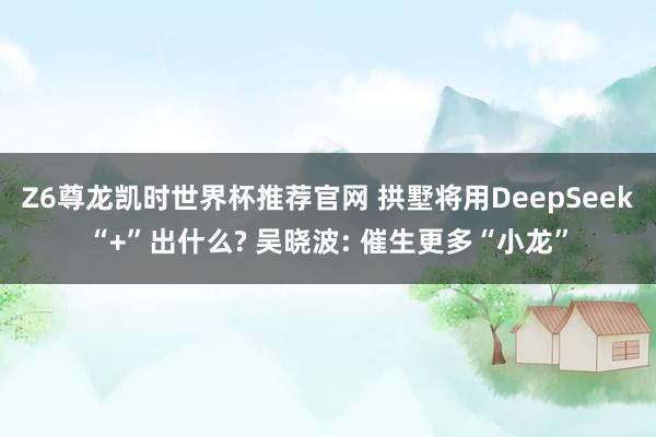 Z6尊龙凯时世界杯推荐官网 拱墅将用DeepSeek“+”出什么? 吴晓波: 催生更多“小龙”