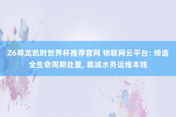 Z6尊龙凯时世界杯推荐官网 物联网云平台: 缔造全生命周期处置, 裁减水务运维本钱