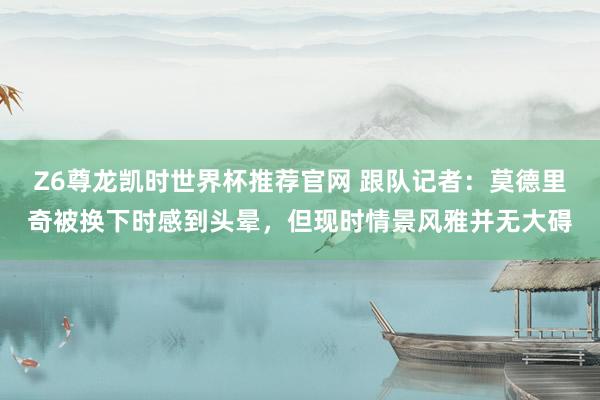 Z6尊龙凯时世界杯推荐官网 跟队记者：莫德里奇被换下时感到头晕，但现时情景风雅并无大碍