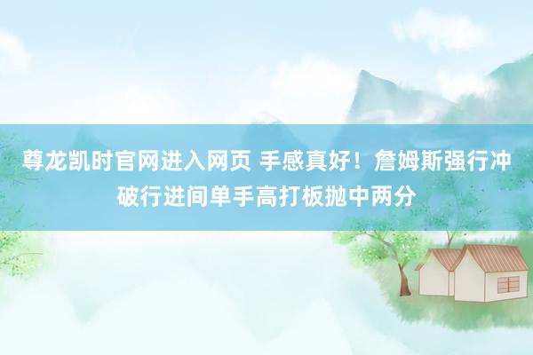 尊龙凯时官网进入网页 手感真好！詹姆斯强行冲破行进间单手高打板抛中两分