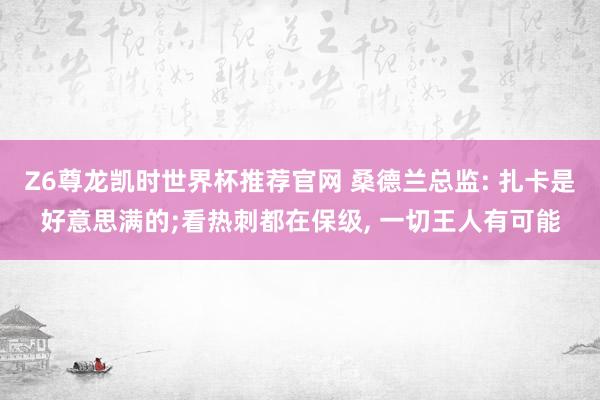 Z6尊龙凯时世界杯推荐官网 桑德兰总监: 扎卡是好意思满的;看热刺都在保级, 一切王人有可能