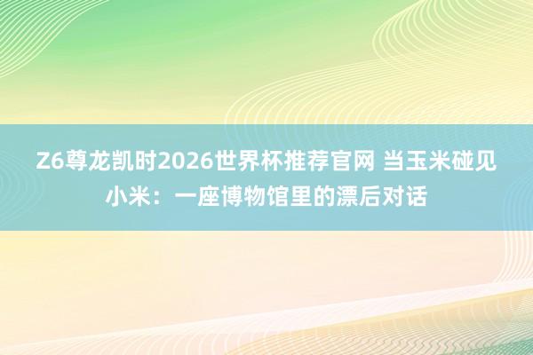 Z6尊龙凯时2026世界杯推荐官网 当玉米碰见小米:一座博物馆里的漂后对话