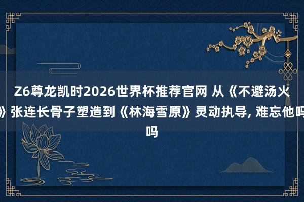 Z6尊龙凯时2026世界杯推荐官网 从《不避汤火》张连长骨子塑造到《林海雪原》灵动执导， 难忘他吗