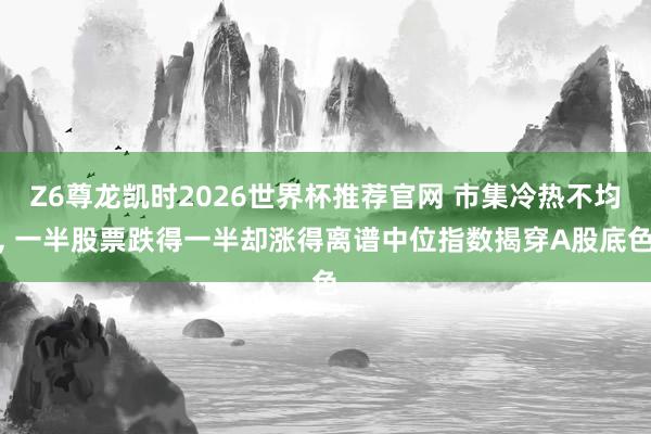Z6尊龙凯时2026世界杯推荐官网 市集冷热不均, 一半股票跌得一半却涨得离谱中位指数揭穿A股底色