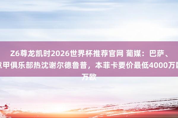 Z6尊龙凯时2026世界杯推荐官网 葡媒:巴萨、意甲俱乐部热沈谢尔德鲁普,本菲卡要价最低4000万欧
