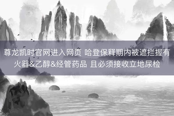 尊龙凯时官网进入网页 哈登保释期内被遮拦握有火器&乙醇&经管药品 且必须接收立地尿检