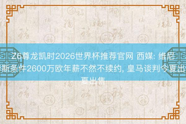 Z6尊龙凯时2026世界杯推荐官网 西媒: 维尼修斯条件2600万欧年薪不然不续约， 皇马谈判今夏出售
