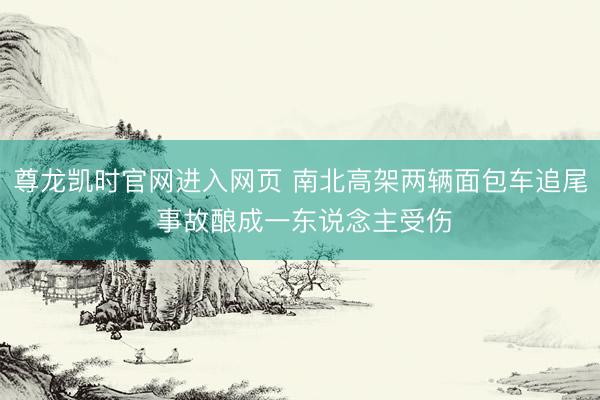 尊龙凯时官网进入网页 南北高架两辆面包车追尾 事故酿成一东说念主受伤
